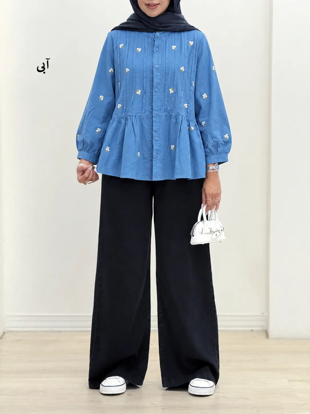 7501-شومیز لینن گلدوزی کاج